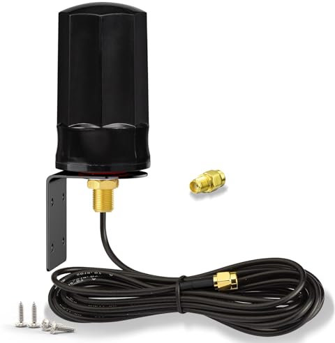Bingfu Antena 4G LTE para Exteriores 7dBi SMA Macho Montaje en Pared Antena Impermeable Compatible con Vodafone Orange Three 4G LTE Router Gateway Modem Trail Camera