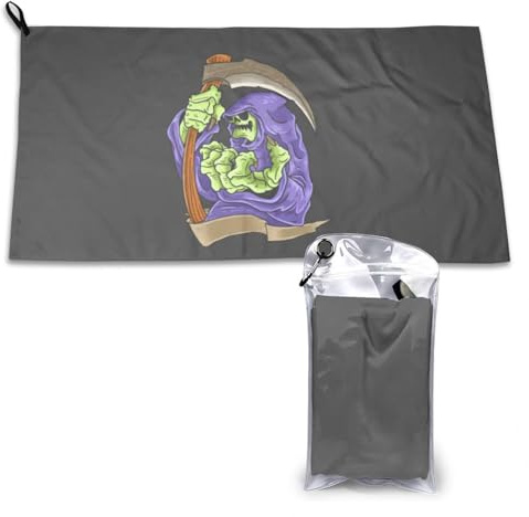 SIYTUAU Take The Scythe Skeleton Towels for Bathroom 16x31.5 in Ultra Soft Quick Drying Bath Towels Hand Towels Camping Fitness Beach Towel
