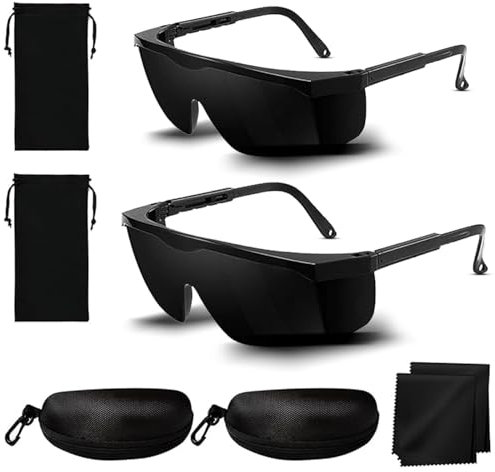peiyee 2 PièCe Lunette De Protection Travail,Lunettes De Protection Des Yeux,Ipl 190-2000nm Lunettes De Protection Laser,Lunettes De Protection Laser Pour Laser, Cosmetology, OpéRateur