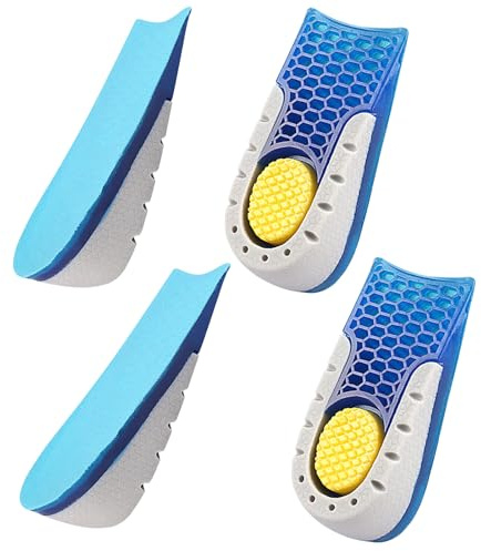 2 paia di solette gel per tallone da 2,5 cm, Talloniera in gel di silicone, Talloniera Gel, talloniere in silicone, protezione del tallone per uomo e donna, alleviare la fascite plantare