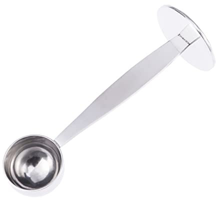 OUNONA Cucchiaio Dosatore per Acciaio Inossidabile con Pressino Strumento per Espresso Facile da Usare e Lavabile Lavastoviglie Accessorio Indispensabile per Amanti Del
