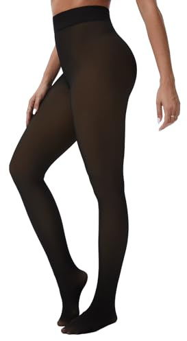 ZAKASA Collant Termici Invernali Donna: Calze Termiche Elasticizzati Donna Calzamaglia Termica Foderata in Pile Taglie M CoCo Pacco da 1