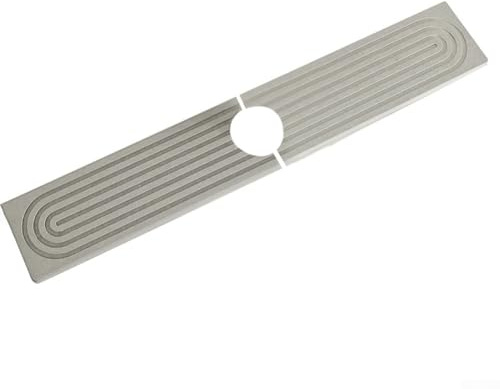 Tappetino per lavello per cucina e bagno, vassoio per rubinetto in diatomite ad asciugatura rapida, super assorbente, paraspruzzi per protezione dal piano di lavoro, 60 cm x 10 (grigio chiaro)