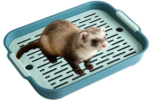 Lettiera per piccoli animali domestici, comoda toilette angolare antiscivolo, contenitore compatto per roditori, lavabile, per furetti, conigli nani, scoiattoli, cincillà, criceti, ricci