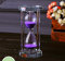 MINGZE Temporizador de Reloj de Arena de Cristal Transparente Reloj de Arena Artesanía decoración de Vidrio, 15 Minutos / 30 Minutos / 60 Minutos (Púrpura, 30 Minutos)
