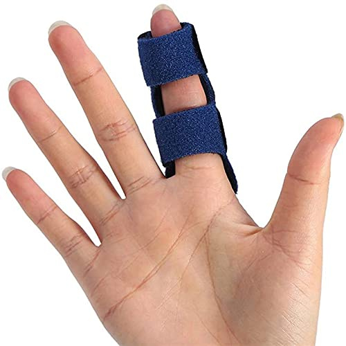 Paskyee Trigger Finger Splint - Straighten Broken or Bent Fingers & Thumbs, Mallet Finger Splint for Stenosing Tenosynovitis Finger Pain Relief or Locking Finger Tendon (Blue)