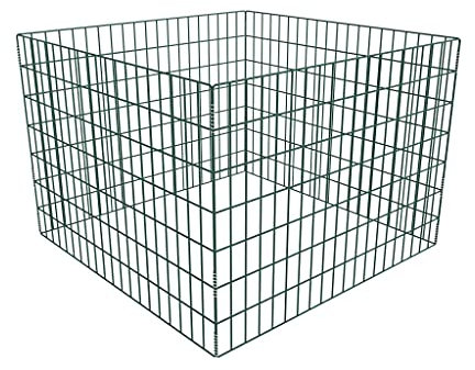Metall Komposter Gartenkomposter 100 x 100 x 70 cm Drahtkomposter Metallgitter grün Metallkomposter Draht Welpenauslauf Auslauf Drahtgitter Quadratmaschen