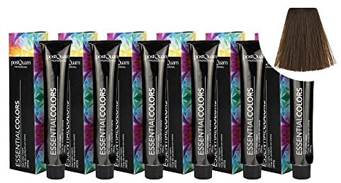 PostQuam - Pack de 6 Tintes de Peluqueria Profesional de Elevado Poder Cubriente | Tinte Permanente 100% Cobertura de Canas Garantiza Color Natural Uniforme y Duradero - Más de 90 Colores Disponibles