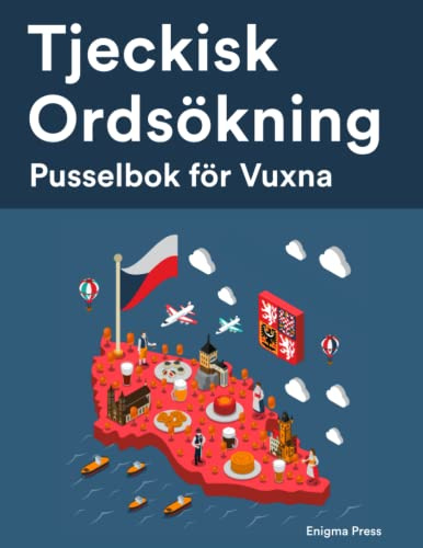 Tjeckisk Ordsökning: Pusselbok för Vuxna