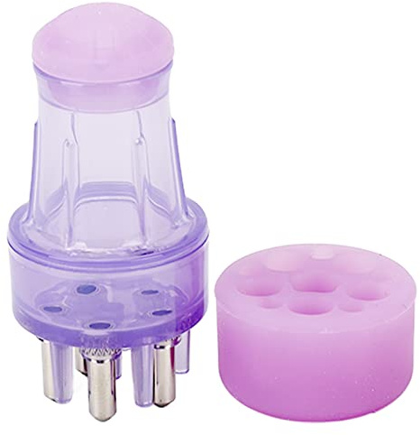 Peigne Applicateur Portatif pour Cuir Chevelu, Applicateur D'Huile Capillaire pour Tête de Cuir Chevelu Médical, Flacon Applicateur pour Peigne à Racine de Cheveux, Brosses (Violet)
