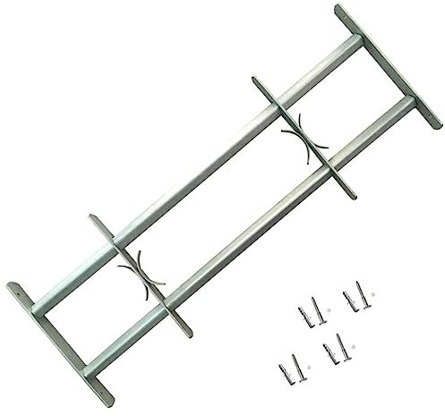 Générique Grille réglable de sécurité de fenêtres et 2 Barres 500-650 mm,Fenêtres-141379