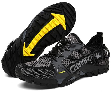 Treer Hommes Chaussures Aquatiques Chaussures Aquatiques Unisexe Adulte Lacets Rapides Barefoot Shoes à Séchage Rapide Chaussures Minimalistes Barefoot Chaussure de Sport Nautique