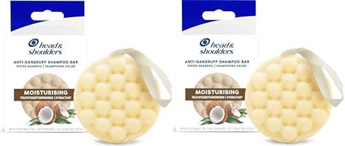 2 x Head & Shoulders Anti-Dandruff Solid Shampoo Bar, Moisturising, With Coconut Oil, 70g