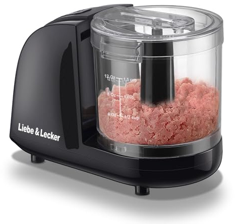 Liebe&Lecker Mini Food Processor,1.5 Cup Mini Chopper for Cutting Vegetable, Garlic,Onion and Meat