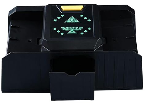 Automatisk kortblandare, kortblandare, automatisk kortblandare, automatisk | kortblandare – elektrisk kortblandare för 2 däck, batteridriven elektrisk pokermixer för kort