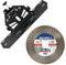 Specialist+ Kit de corte de azulejos para amoladora angular - Cortador de azulejos deslizante manual de 45 grados y disco de diamante de 125 mm, disco de diamante ultrafino para azulejos, cerámica,