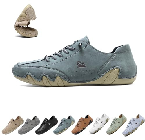 Lätta Barfotaskor för Promenad för Dam och Herr, Vogldeck - Vattentäta och Andningsbara Ortopediska Beck Shoes, Halkfria Bekväma Outdoor Unisex Casual Loafers(Green,38 EU)