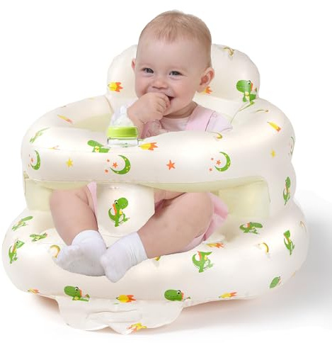 Chaise gonflable pour bébé de 3 mois et plus, chaise gonflable avec pompe à air intégrée, utilisée pour apprendre à s'asseoir, douche, camping, etc