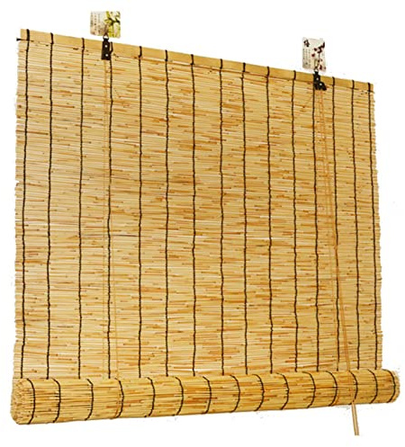 Tenda avvolgibile in bambù, 120 x 220 cm, resistente alle intemperie, per porte, sale da tè e cortili, tende traspiranti in bambù per interni ed esterni
