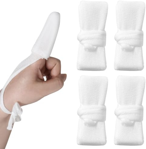 XYYLLL Finger Cots 4pcs Cotton Fingers Bandages Finger Covers Protector for Wound Support and Protection