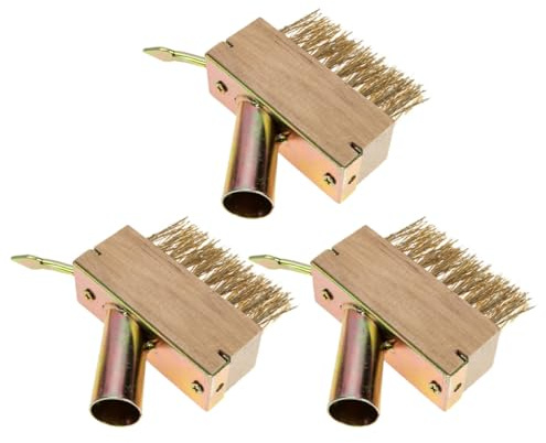 Homoyoyo Spazzola per Rimozione Erbacce e Muschio 3 Pezzi in Filo d'Acciaio per Crepe Vialetto Patio e Cortile Utensile Manuale da Giardino Resistente e Multifunzionale