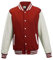 Just Hoods College Jacke 'Varsity Jacket, Mehrfarbig (Feuerrot/Weiß), M