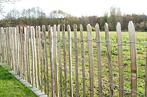 STILTREU Staketenzäune Staketenzaun Kastanie Höhen 50 cm - 200 cm, 5 Meter Rolle, 3 versch. Lattenabstände (Länge x Höhe: 500 x 122 cm, Lattenabstand: 4-6 cm)