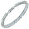 RIVA Eiswürfel Tennis Armband [18cm/7inch] mit Prinzessschliff Edelstein Zirkonia CZ [Weiß Topas] in 18K Weißgold Vergoldet, Einfache Moderne Eleganz