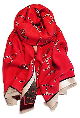 LumiSyne Invernale Sciarpa Scialle In Cashmere Per Donna Cavallo Retrò Motivo Lettera Calda Pashmina Sciarpe Con Nappa Morbida Lungo Wrap Stole