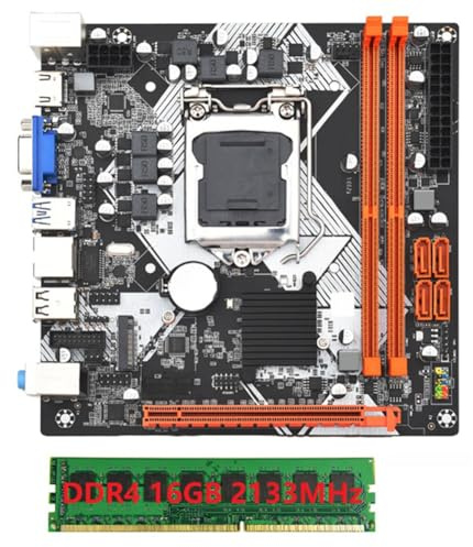 liovitor ITX H110 Computer Motherboard with 16G 2133Mhz DDR4 RAM LGA1151 DDR4 Supports 32GB Gigabit Ethernet M.2 Nvme PCI-E 16X Spare Parts