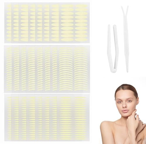 Schlupflider Stripes,Double-Sided Eyelid Tapes,1200 Stück Augenlid Stripes Unsichtbare,Augenlidklebeband,Schlupflider Tapes,UnsichtbareSofort-Lidstraffung für Unebenheiten/Tropfen/Haubenlider