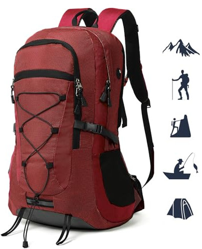 TANTOMI Wanderrucksack 45L Herren Damen Rucksack Groß Trekkingrucksack Leicht Reiserucksack mit Atmungsaktiver Rückenpolsterung, Outdoorrucksack für Radfahren, Bergsteigen, Wander