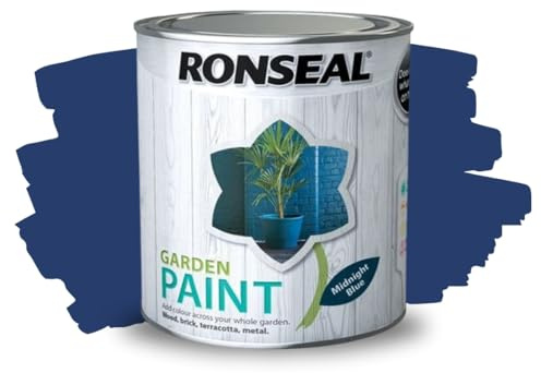 ARUUJ - Garden Paint, Fence Paints, Weather Resistant Outdoor Matt Paints, Water Based Paint For Sheds, Metal, Terracotta, Easy to Apply, Long-Lasting Colour & Protection (Midnight Blue, 2.5L)