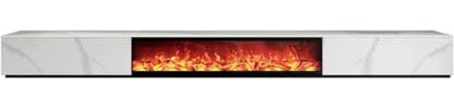 MIROOOO Water Vapor Fireplace Italian Rock Slab TV Cabinet Fireplace Simple Living Room Flame Electronic Fireplace Floor Cabinet Electronic Fireplace(260cm)