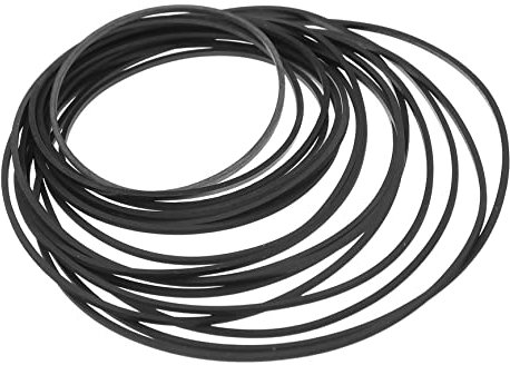 GALPADA 50 Pièces Ceinture De Répéteur Courroies De Lecteur De Cassettes Souper Flexible Ceintures pour Magnétophones à Cassettes Joueur Courroies à Cassettes Carrées Black Caoutchouc