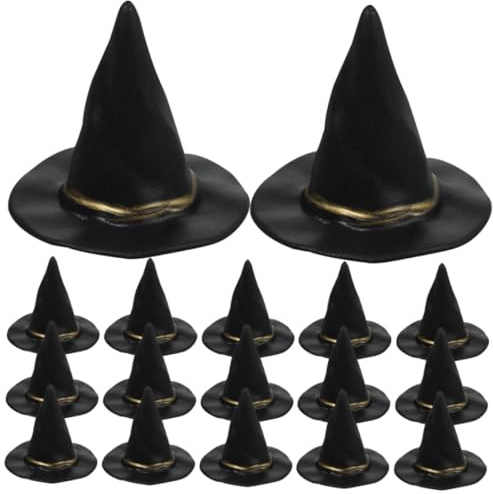 FUNOMOCYA 48 St Miniatyr DIY Häxhattar för Halloween Dekorationer Små Hantverksmössor för Festfavoriter och Flaskdekoration Perfekta för Halloween Födelsedagsfirande