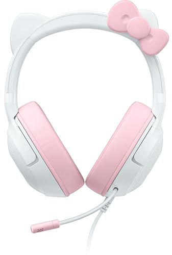 Razer Kraken Kitty V2 USB Wired Headset w/Kitty Ears, Hello Kitty Edition