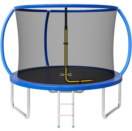 JUMMICO Trampolín para Exteriores Ø 183/228/290/360 cm Juego Completo con Red de Seguridad, Escalera, Cubierta para los Bordes y Accesorios de Montaje, Trampolín de jardín para niños