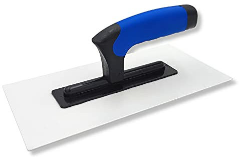 DEWEPRO® Kunststoff Glättekelle - Glätter - Reibebrett - 270x130mm (ABS) - 3mm Kunstoffbelag mit 2-Komponenten Handgriff