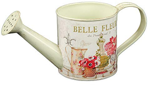 Ambiente Fleur-Gießkanne klein Kanne Metall Landhausstil Romantik Rosen Geschnk Dekokanne
