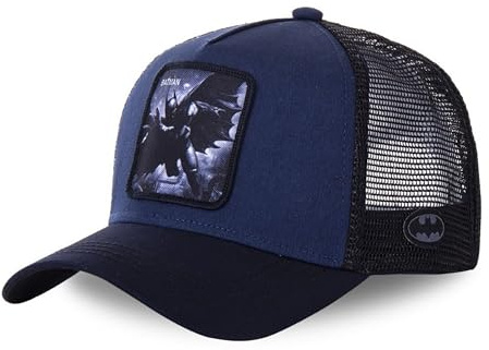 Tracker Kappe Herren Dc Comics, Cap Herren, Atmungsaktiv, Luftiges Netzgewebe, Blau, Einheitsgröße