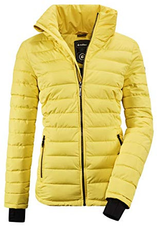 Killtec Damen Atka WMN Quilted Ski Jckt F Jacke In Daunenoptik Mit Abzippbarem Schneefang, gelb, 38