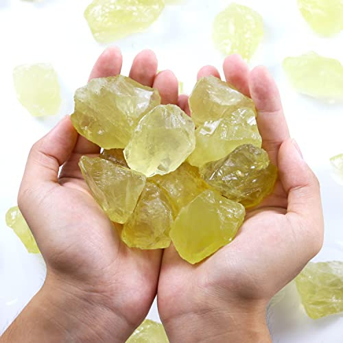 Nvzi citrinkristaller, bulkkristaller, kristaller och helande stenar, stenar för tumling, amathesiskristall, råkristaller i bulk, kalcitkristall för dekoration, wicca, reiki, chakra och energi(1LB) | Stenar för polering, amathesis kristall, råkristaller grossist, kalcit kristall för dekoration, chakra och energi