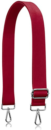 Allzedream Handtasche Riemen verstellbarer Ersatz Umhängetaschen Breite Taschengurte (Rot-Silber Hardware)