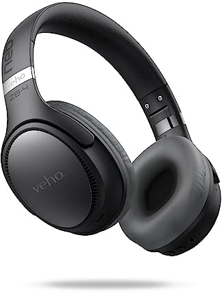 Veho ZB-4 Casque sans fil avec microphone | Bluetooth 5.3 | Style supra-auriculaire | 36 heures de lecture | Pilotes de 44 mm | Chargement USB-C | VEP-465-NEB-A