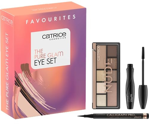Catrice The Pure Glam Eye Set mascara, multicolore, senza acetone, vegano, senza microplastica, senza alcool, confezione da 3 pezzi