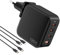 USB C Ladegerät Stecker 120W, 4 Port 3 USB C +1 QC 3.0 Unterstützung 100W Mac Book Pro GaN Schnellladegerät, Tragbarer Multiport USB C Laptop USB Ladestecker mit Ladekabel für MacBook, Tablet, Handy