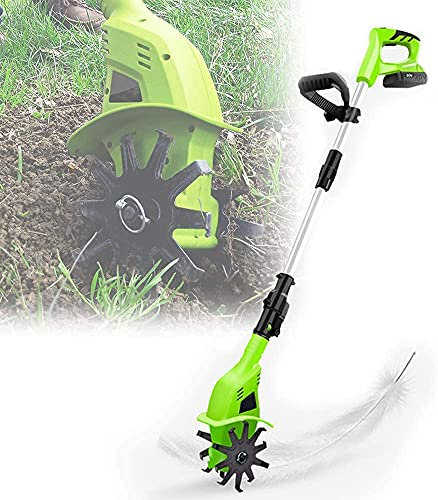 Motobineuse de Jardin, rotavateur sans Fil, 4000 mAh, motoculteur électrique, rotavateurs 97-127 cm, poignée réglable, houe, Outils de fraisage du Sol, cultivateur Portable pour Le