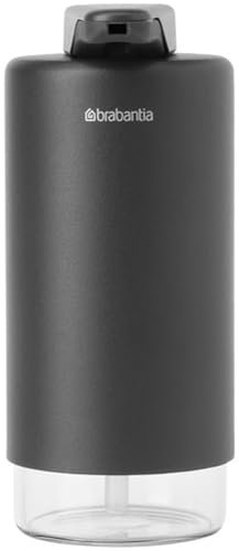 Brabantia SinkStyle Dispenser per sapone, Elegante Dispenser per Sapone liquido e detergente piatti, a Pompa, Organizer, Resistente alla Corrosione, Mineral Infinite Grey, 200 ml