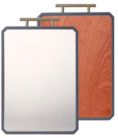 Générique Planche à découper double face en bois de titane – Grande taille 37,5 x 27,5 cm – Antibactérienne, solide et durable – Cuisine